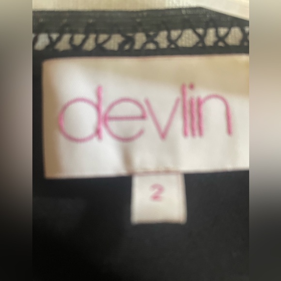 Dress by Devlin; black size 2; short dress with flared long sleeves; square neck - Picture 8 of 8